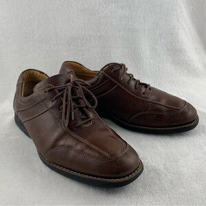 Johnston‎ & Murphy Brown Sheepskin Derby Men's Size 8.5M Made in Brazil lace up